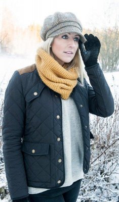 Caps - CTH Ericson Regina Harris Tweed (Schwarz)