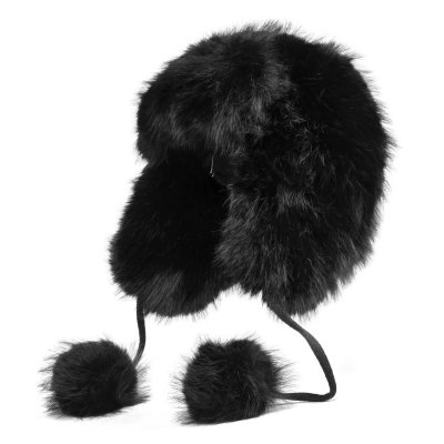 Pelzmütze - Gårda Tortel Faux Fur Trapper Hat (schwarz)