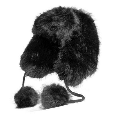 Pelzmütze - Gårda Tortel Faux Fur Trapper Hat (schwarz)