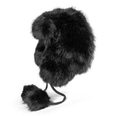 Pelzmütze - Gårda Tortel Faux Fur Trapper Hat (schwarz)