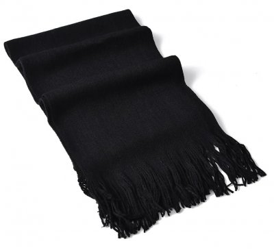 Schals - Gårda Knitted Woolmix Scarf (Schwarz)