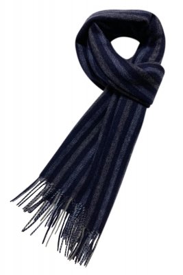 Schals - Gårda Stripe Wool Scarf (Navy)
