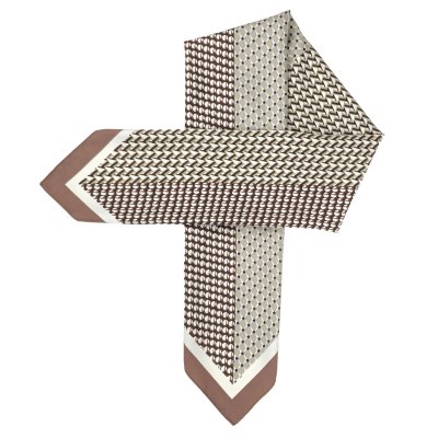 Tuch - Gårda Narbonne Satin Scarf (braun/weiß)