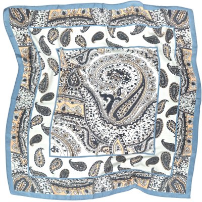 Tuch - Gårda Paisley Satin Scarf (blau)