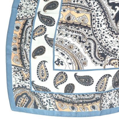 Tuch - Gårda Paisley Satin Scarf (blau)