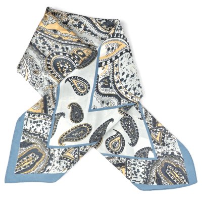 Tuch - Gårda Paisley Satin Scarf (blau)