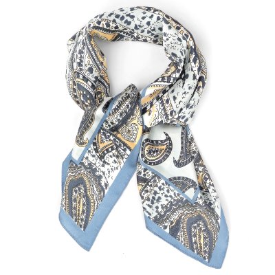 Tuch - Gårda Paisley Satin Scarf (blau)