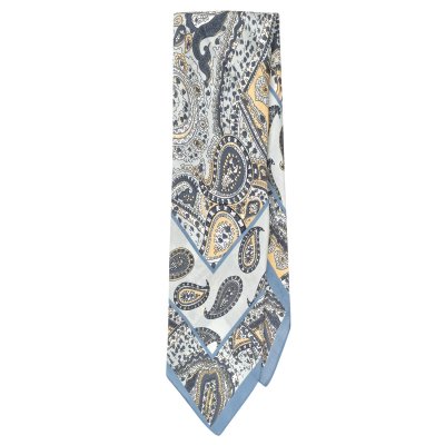 Tuch - Gårda Paisley Satin Scarf (blau)