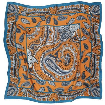 Tuch - Gårda Paisley Satin Scarf (orange)