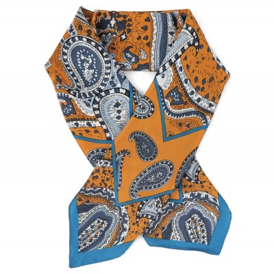 Tuch - Gårda Paisley Satin Scarf (orange)