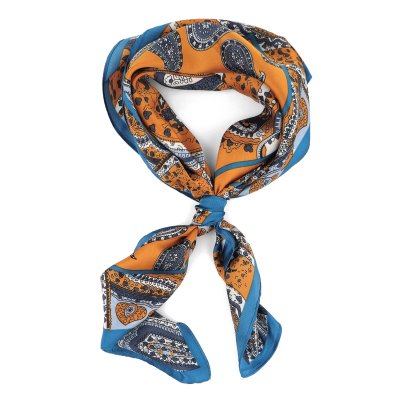 Tuch - Gårda Paisley Satin Scarf (orange)
