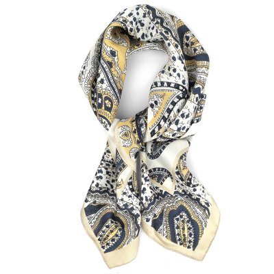 Tuch - Gårda Paisley Satin Scarf (weiß)