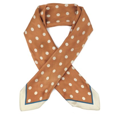 Tuch - Gårda Polka Dot Satin Scarf (orange)