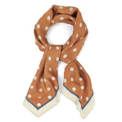 Tuch - Gårda Polka Dot Satin Scarf (orange)
