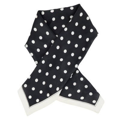 Tuch - Gårda Polka Dot Satin Scarf (schwarz)
