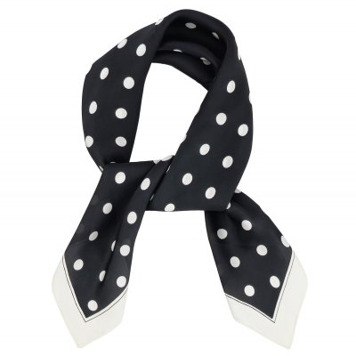 Tuch - Gårda Polka Dot Satin Scarf (schwarz)