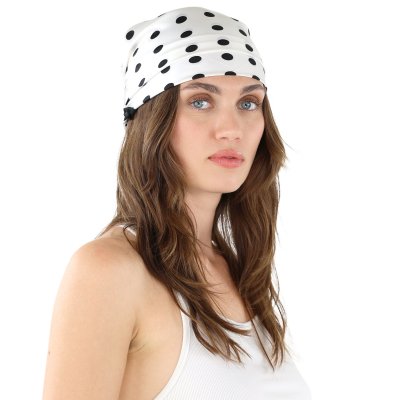 Tuch - Gårda Polka Dot Satin Scarf (weiß)