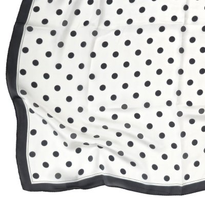 Tuch - Gårda Polka Dot Satin Scarf (weiß)