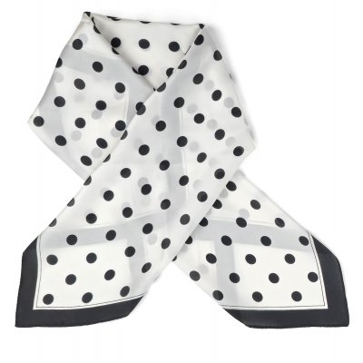 Tuch - Gårda Polka Dot Satin Scarf (weiß)