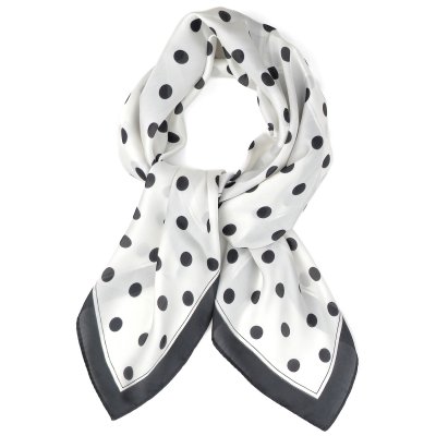 Tuch - Gårda Polka Dot Satin Scarf (weiß)