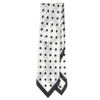 Tuch - Gårda Polka Dot Satin Scarf (weiß)