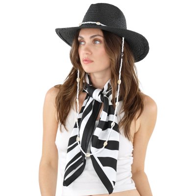 Tuch - Gårda Zebra Satin Scarf (schwarz)