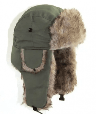 Fliegermützen - Trapper Hat with Faux Fur (Grün)