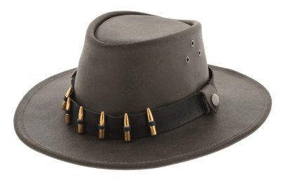 Hüte - Jacaru Hunter Oiled Leather Hat (braun)