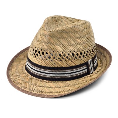 Strohhut - Gårda Agulo Natural Straw Trilby (Natur/Braun)
