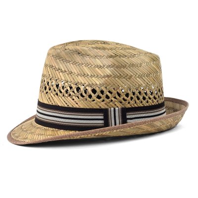 Strohhut - Gårda Agulo Natural Straw Trilby (Natur/Braun)
