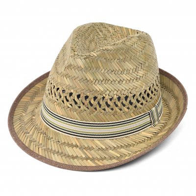 Strohhut - Gårda Agulo Natural Straw Trilby (Natur/Creme)