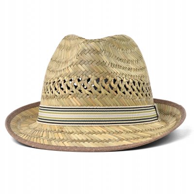 Strohhut - Gårda Agulo Natural Straw Trilby (Natur/Creme)
