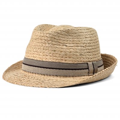 Strohhut - Gårda Benijo Raffia Trilby (Natur/Taupe)
