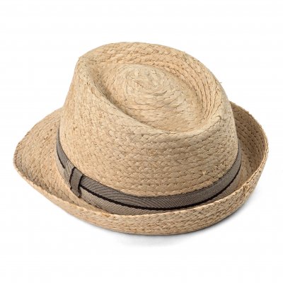 Strohhut - Gårda Benijo Raffia Trilby (Natur/Taupe)