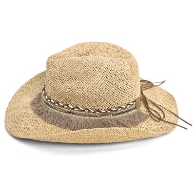 Strohhut - Gårda Malaga Western Hat (natur)