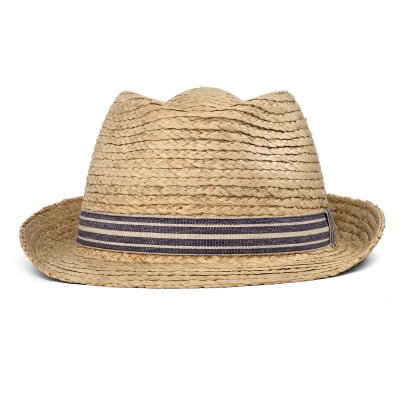 Strohhut - Gårda Marzagan Raffia Trilby (Natur/Blau)