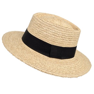 Strohhut - Gårda Palma Gambler (natur/schwarz)