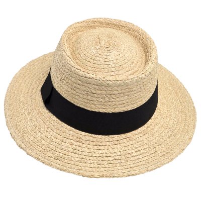 Strohhut - Gårda Palma Gambler (natur/schwarz)