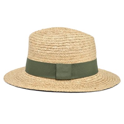 Strohhut - Gårda Positano Fedora (natur/dunkelgrün)