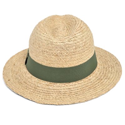 Strohhut - Gårda Positano Fedora (natur/dunkelgrün)