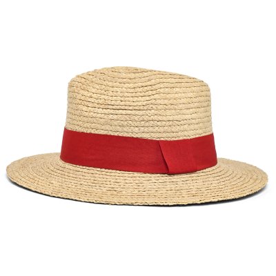 Strohhut - Gårda Positano Fedora (natur/rot)