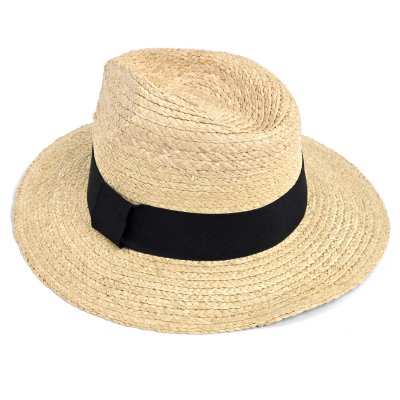 Strohhut - Gårda Positano Fedora (natur/schwarz)