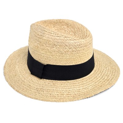 Strohhut - Gårda Positano Fedora (natur/schwarz)