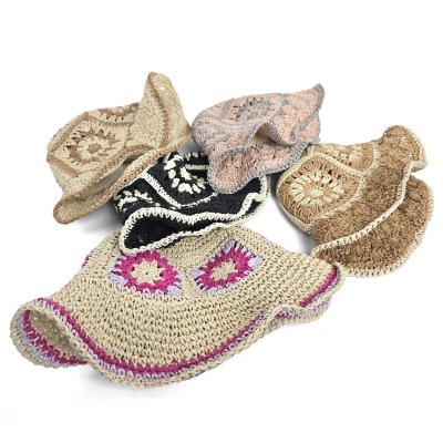 Strohhut - Gårda Rhodes Bucket hat (rosa)