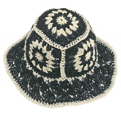 Strohhut - Gårda Rhodes Bucket hat (schwarz)