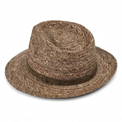 Strohhut - Gårda Tenerife Raffia Fedora (Natur/Braun)