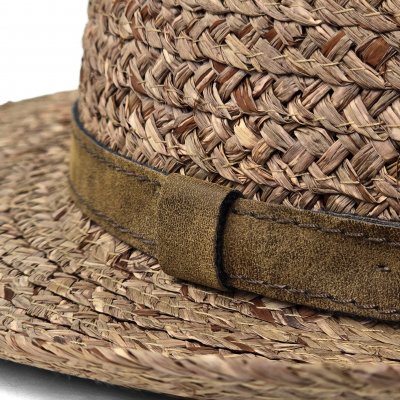 Strohhut - Gårda Tenerife Raffia Fedora (Natur/Braun)