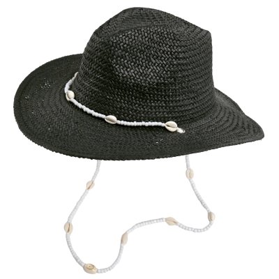 Strohhut - Gårda Valencia Fedora (schwarz)