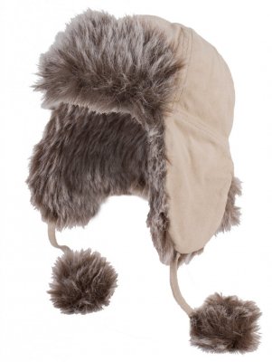 Fliegermützen - Gårda Trapper Hat with Faux Fur (Camel)